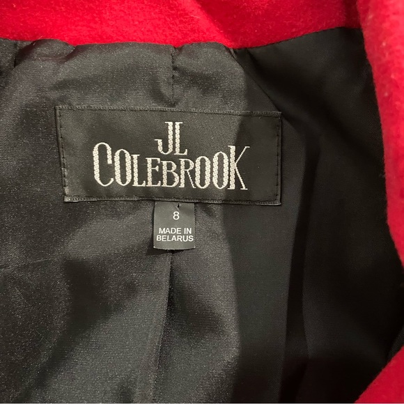 NWOT JL Colebrook Jacket Women's Red Fleece Zip Up 90s size 8 - Picture 5 of 7